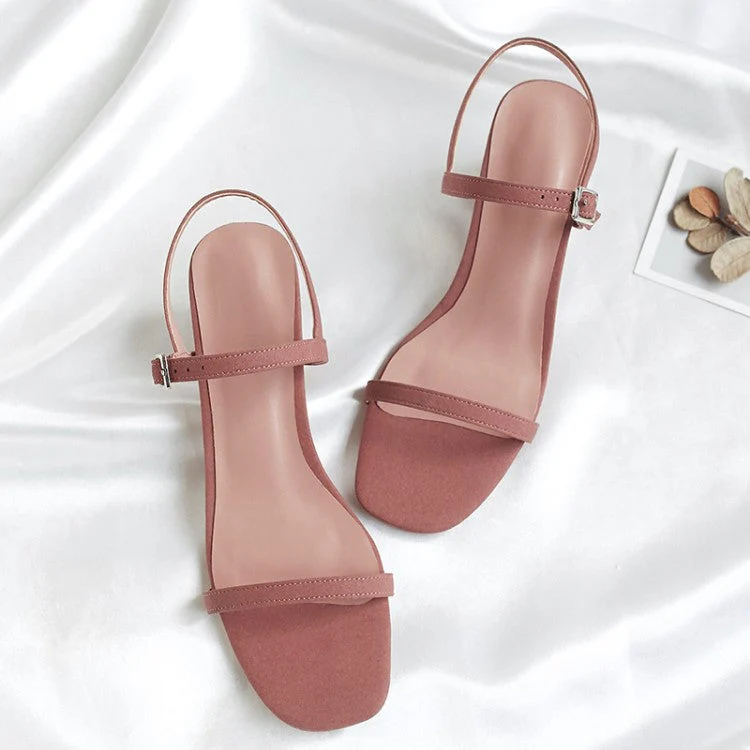 Round toe chunky heel ladies sandals - Image 7