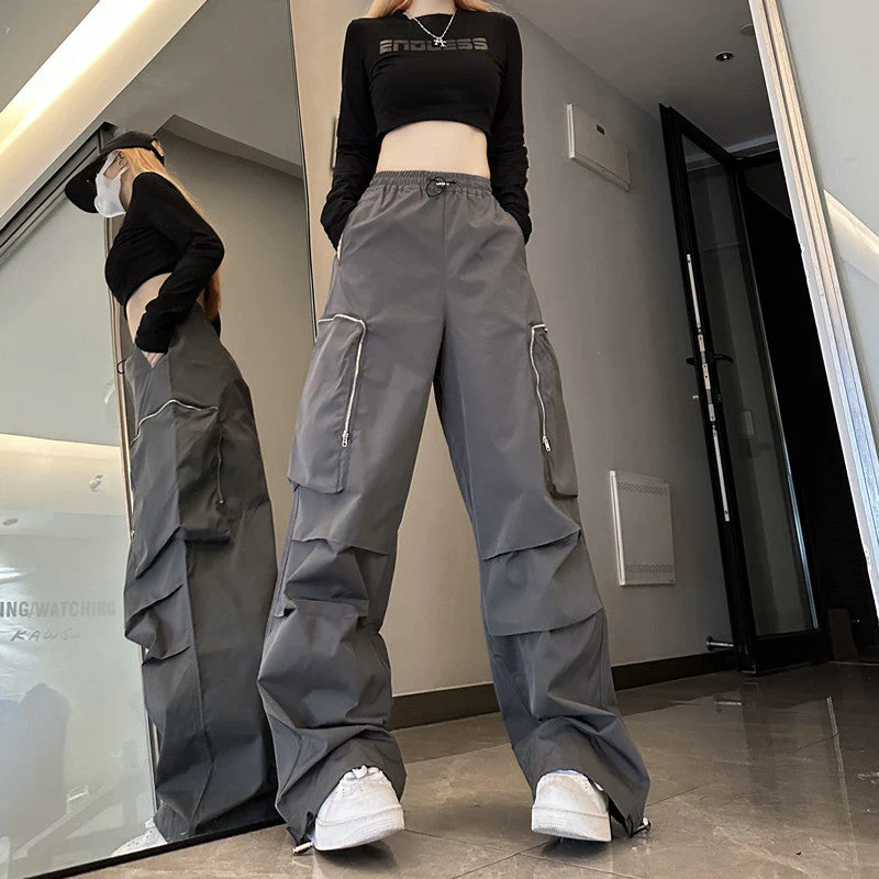 Ruched Straight Leg Cargo Pants - Image 3