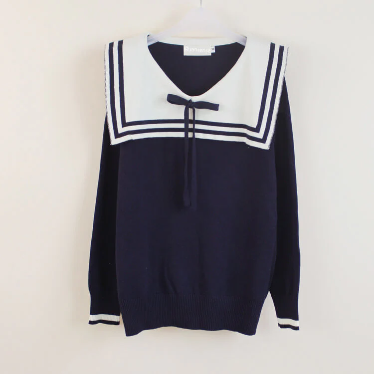 Sailor Navy Pullover Sweater - Image 2
