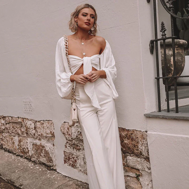 Sexy Backless Square Collar Blouse - Image 18