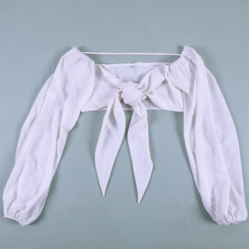 Sexy Backless Square Collar Blouse - Image 23