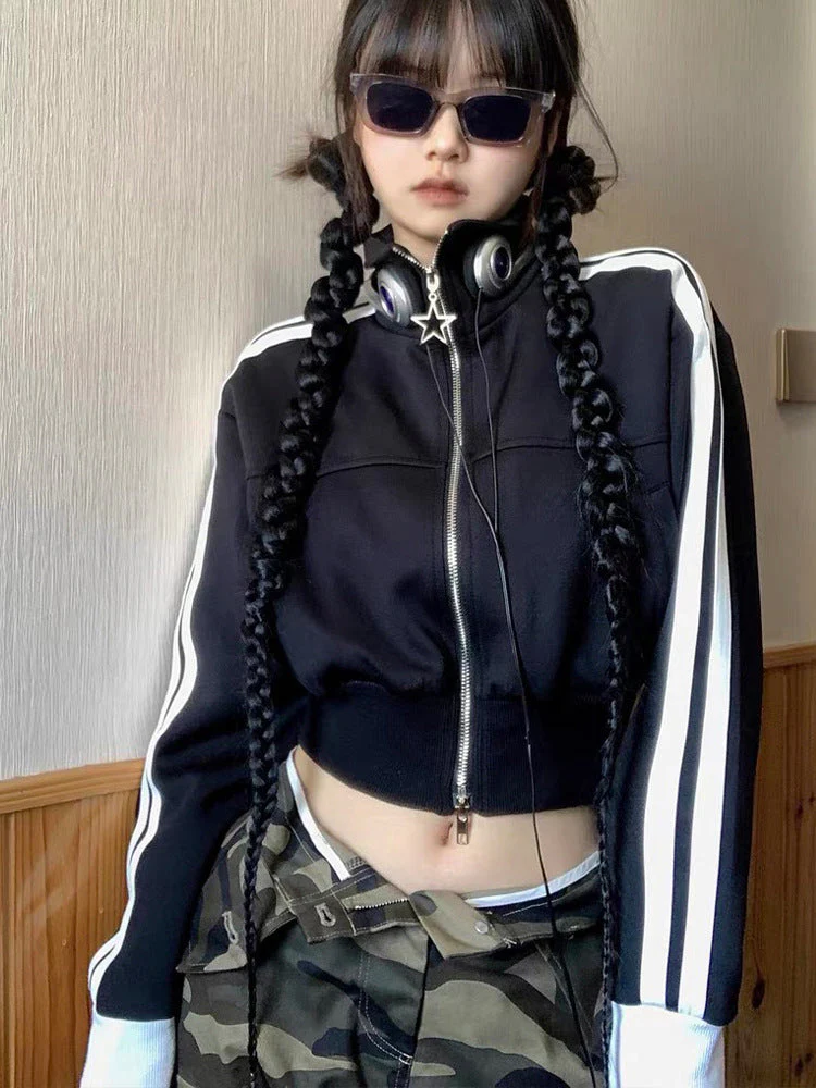 Side Stripe Crop Jacket - Image 5