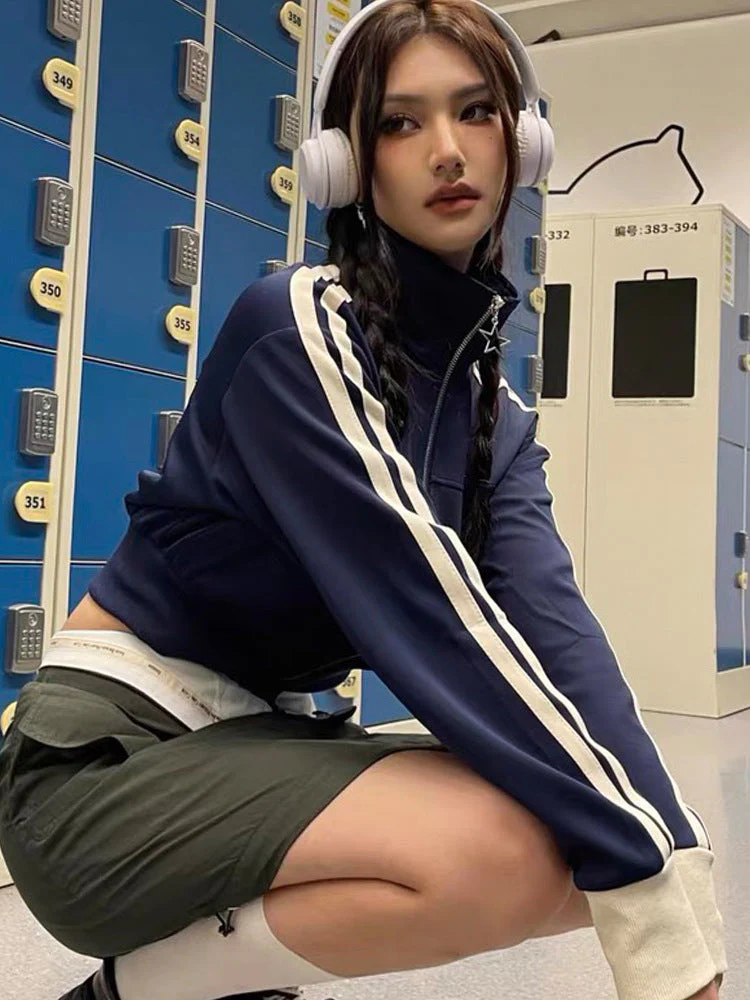 Side Stripe Crop Jacket - Image 6
