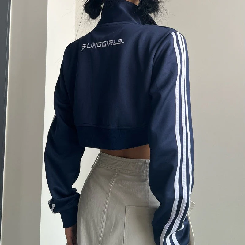 Side Stripe Zip Up Cropped Jacket - Image 6