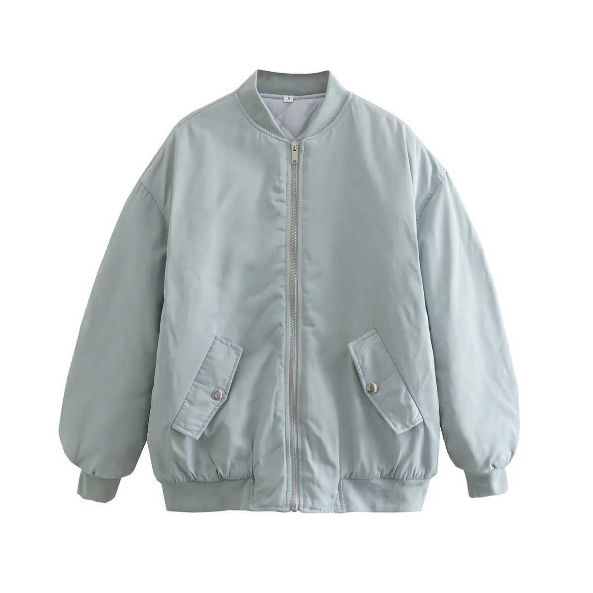 Simple Basic Zip Up Bomber Jacket - Image 17