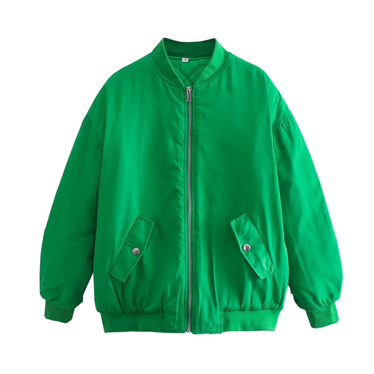 Simple Basic Zip Up Bomber Jacket - Image 6