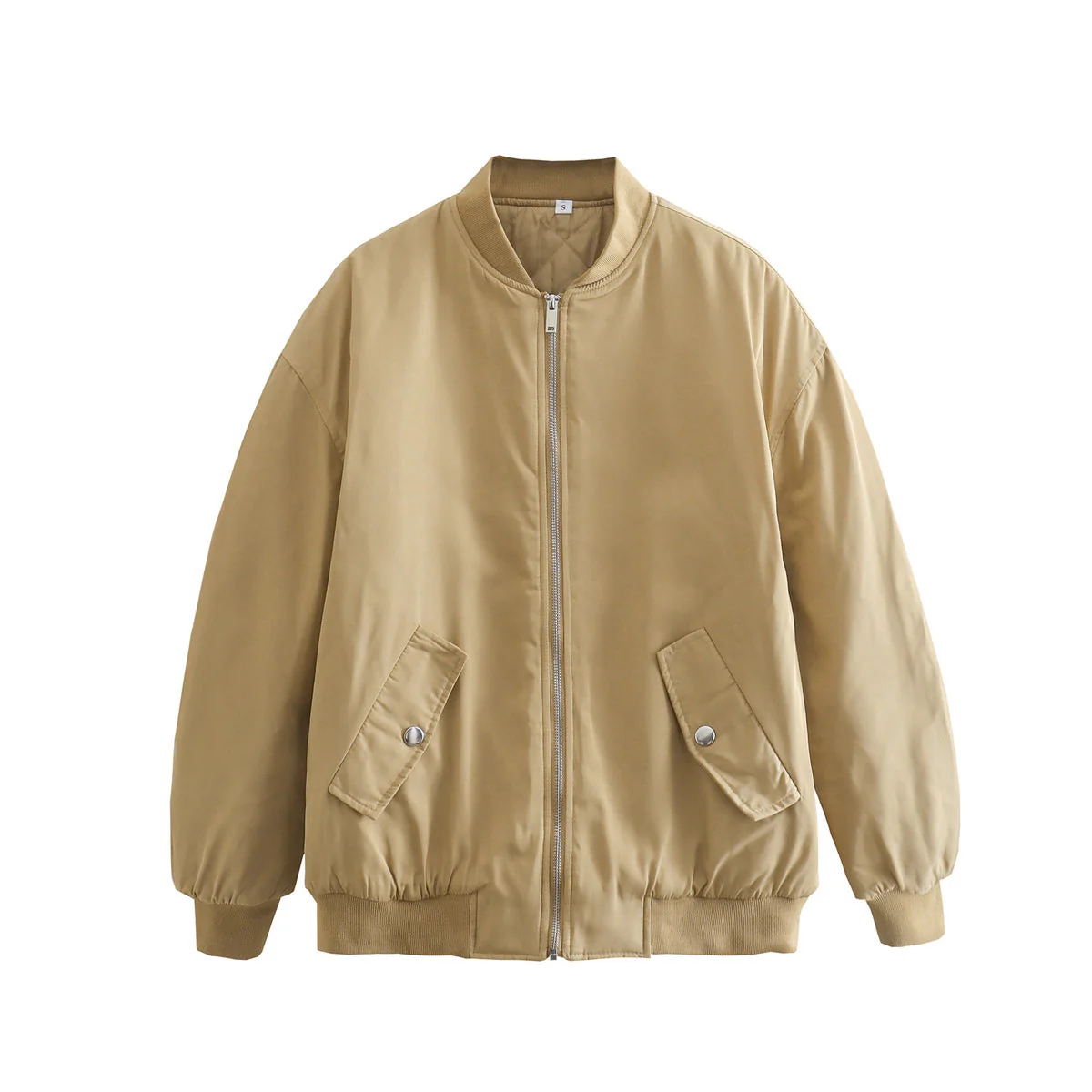Simple Basic Zip Up Bomber Jacket - Image 8