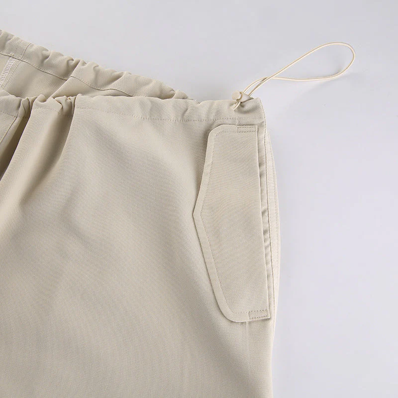 Size Friendly High Waist Parachute Cargo Pants - Image 6