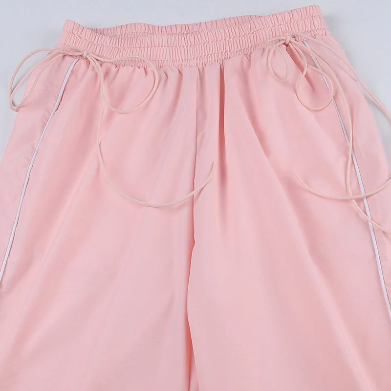 Size Friendly Pink Parachute Cargo Pants - Image 7