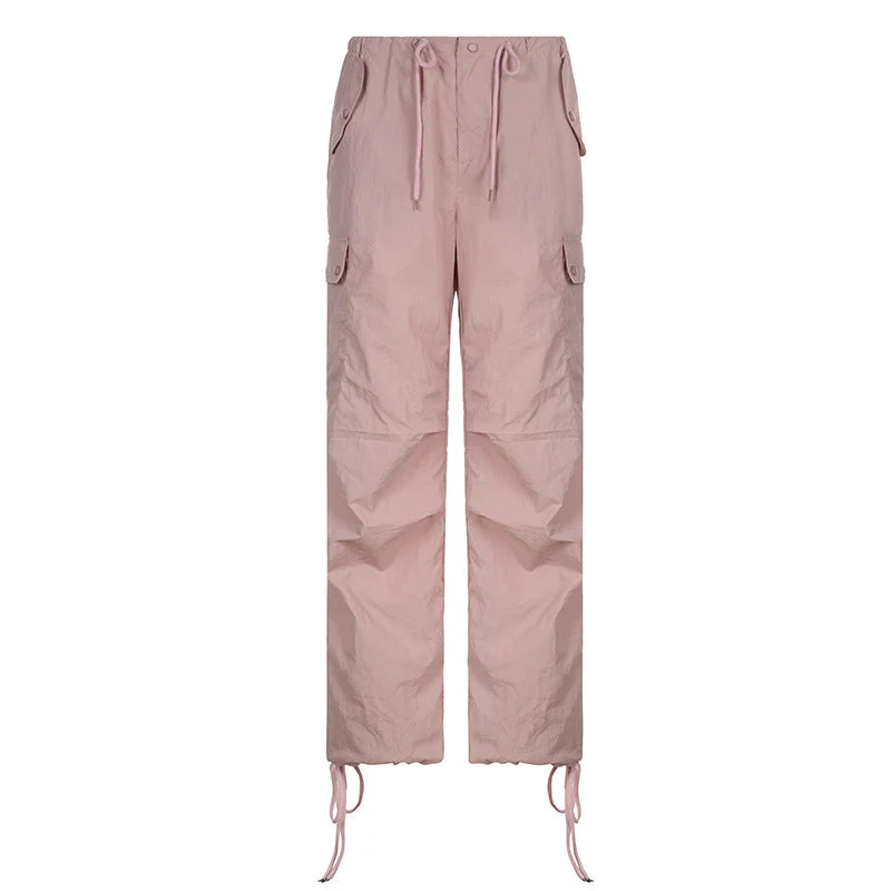 Size Friendly Pink Parachute Cargo Pants - Image 8
