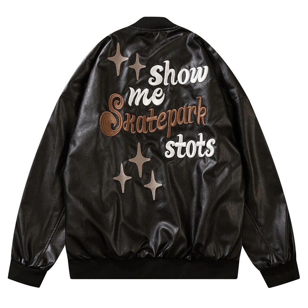 Skatepark Stots PU Leather Jacket - Image 3