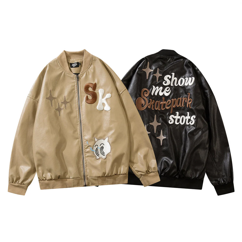 Skatepark Stots PU Leather Jacket - Image 5