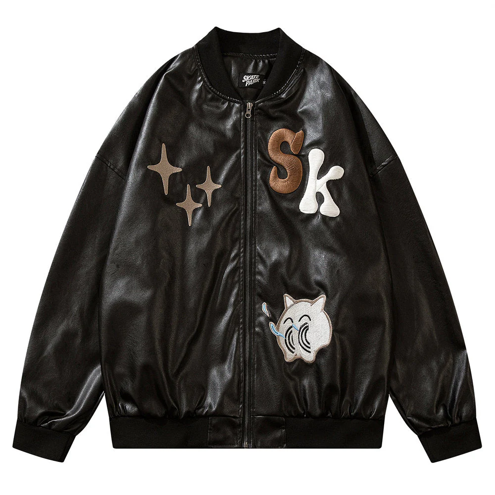Skatepark Stots PU Leather Jacket - Image 9