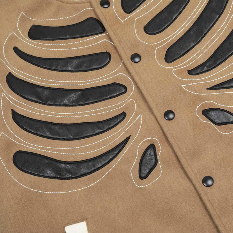 Skeleton Graphic Oversized Varsity Jacket - Image 7