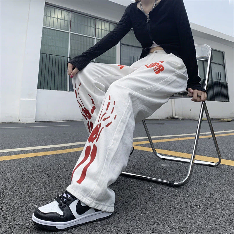 Skeleton Hands Street Jeans - Image 4