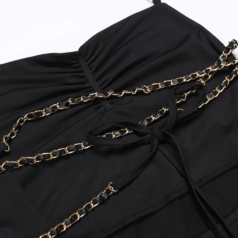Solid Color Back Slit Dress - Image 7