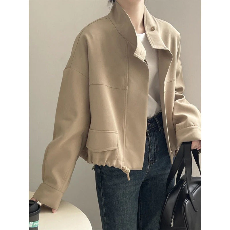 Solid Color Oversized Button Jacket - Image 8
