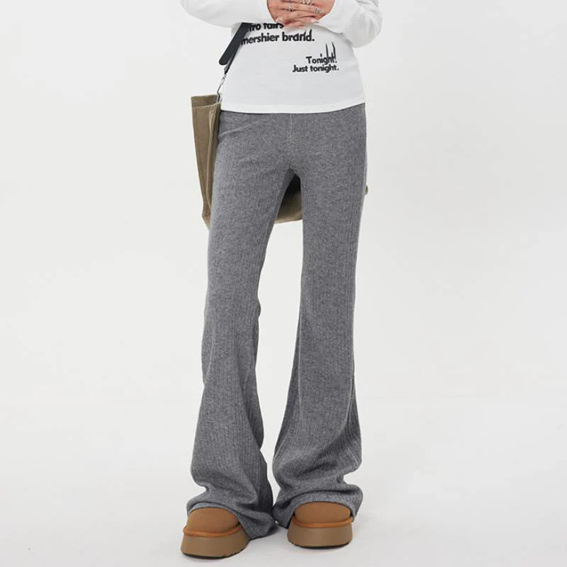 Solid High Rise Flare Leg Pants - Image 7
