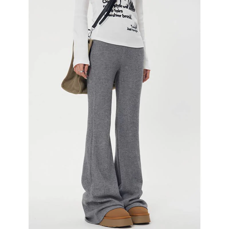 Solid High Rise Flare Leg Pants - Image 8