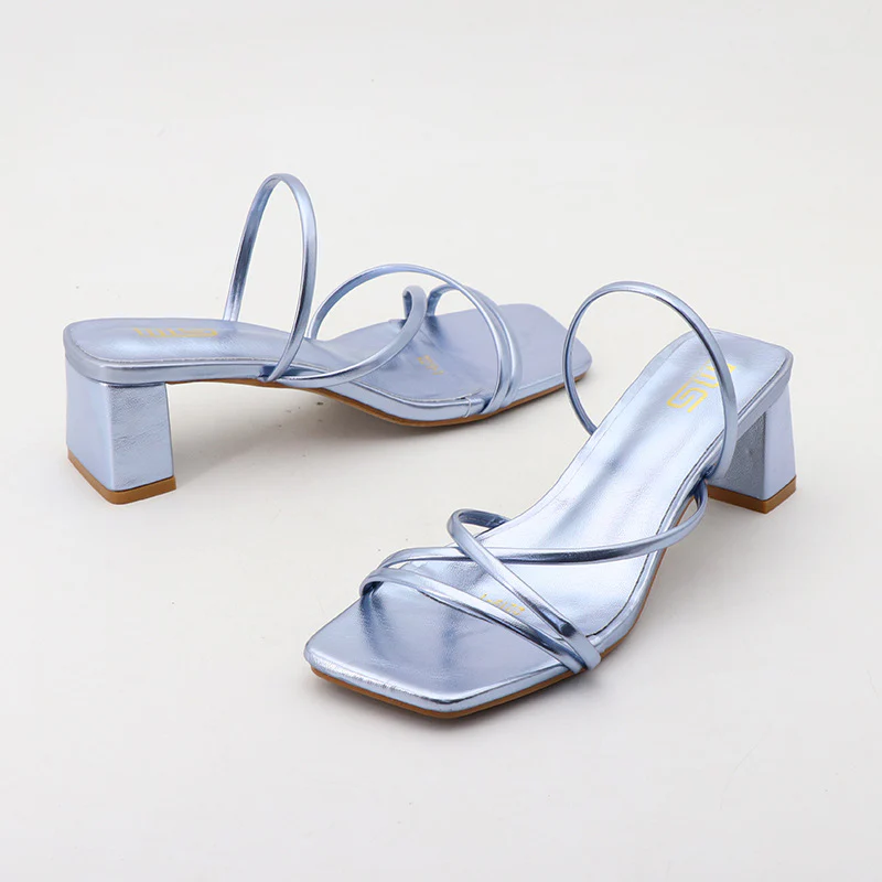 Square Head Thick Heel Sandals - Image 9