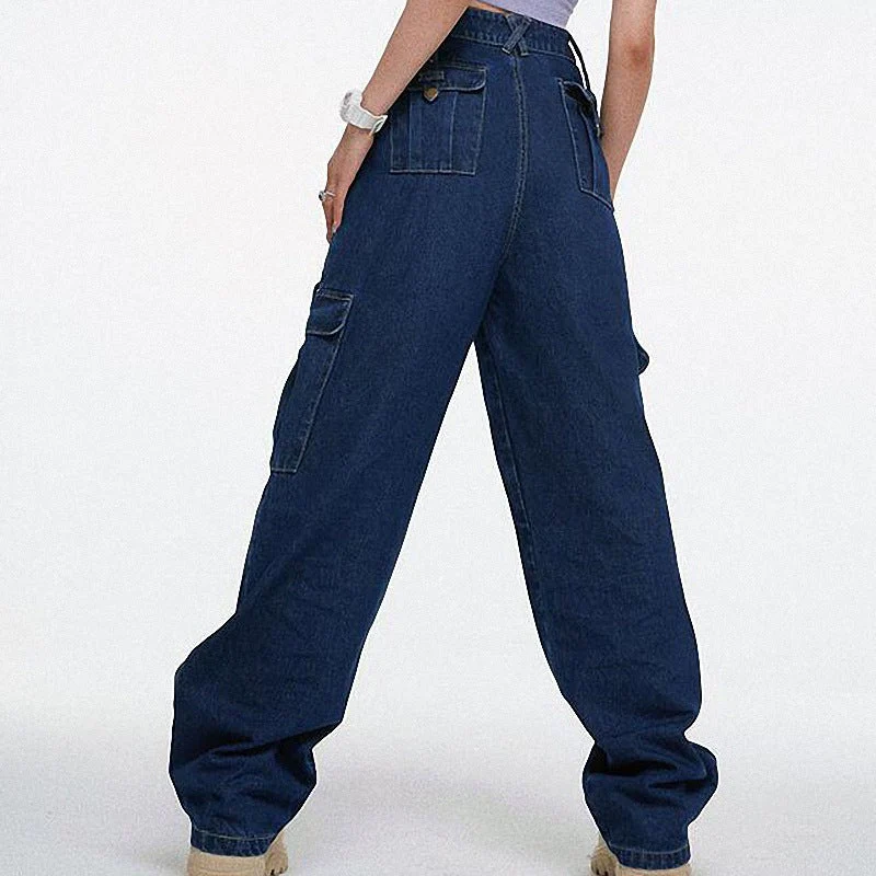 Stitched Detail Straight Leg Cargo Jeans - Image 6
