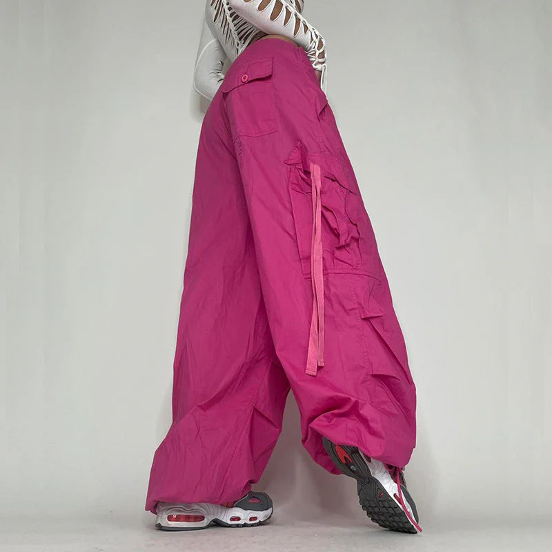Strap Detail Y2K Cargo Pants - Image 5