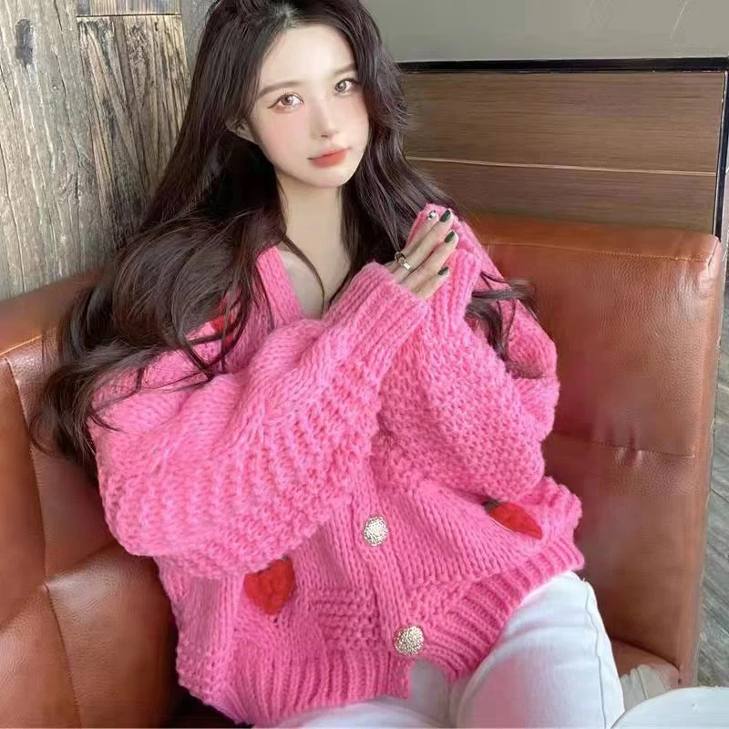 Strawberry Crochet Cardigan - Image 8
