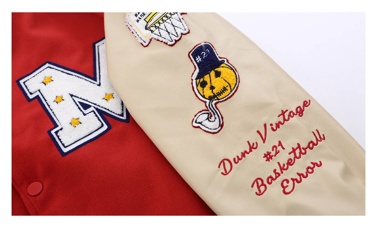 Street Embroidery Letters Varsity Jacket - Image 6