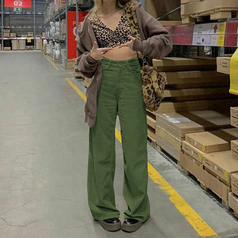 Street High Waist Corduroy Pants - Image 4