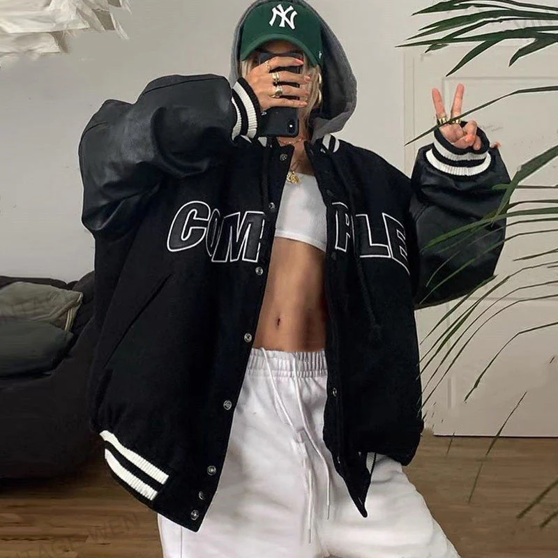 Street Hooded Varsity Jacket - Image 2
