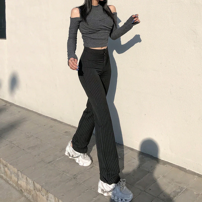 Striped Straight Leg Pants - Image 3