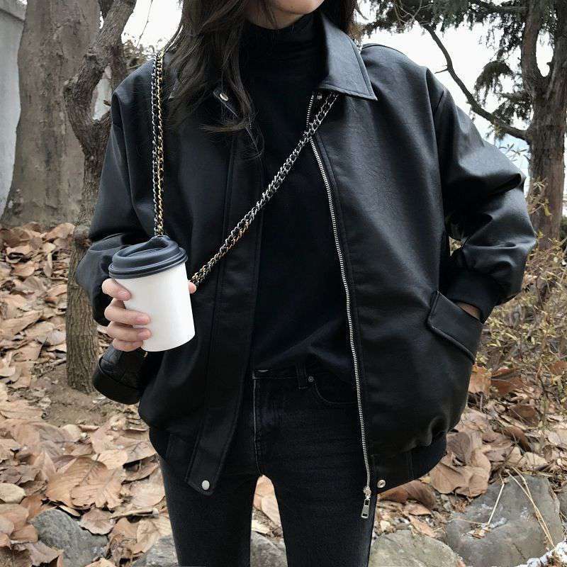 Student Faux Leather Jacket - Image 3