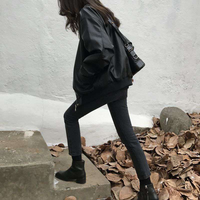 Student Faux Leather Jacket - Image 6