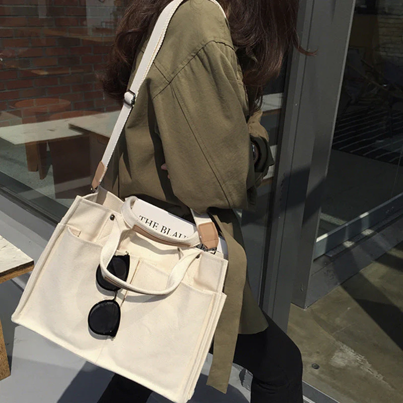 Student Large Canvas Shoulder Bag - Image 3