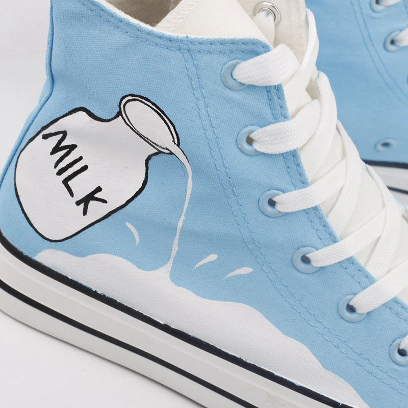 Light Blue Milk Canvas Shoes - Image 6