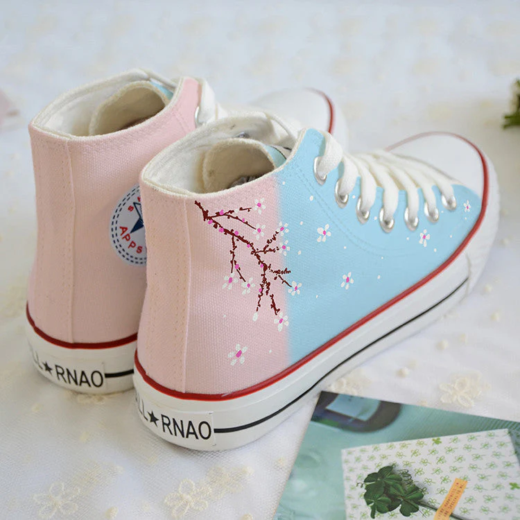 Graffiti Floral Canvas Shoes - Image 5