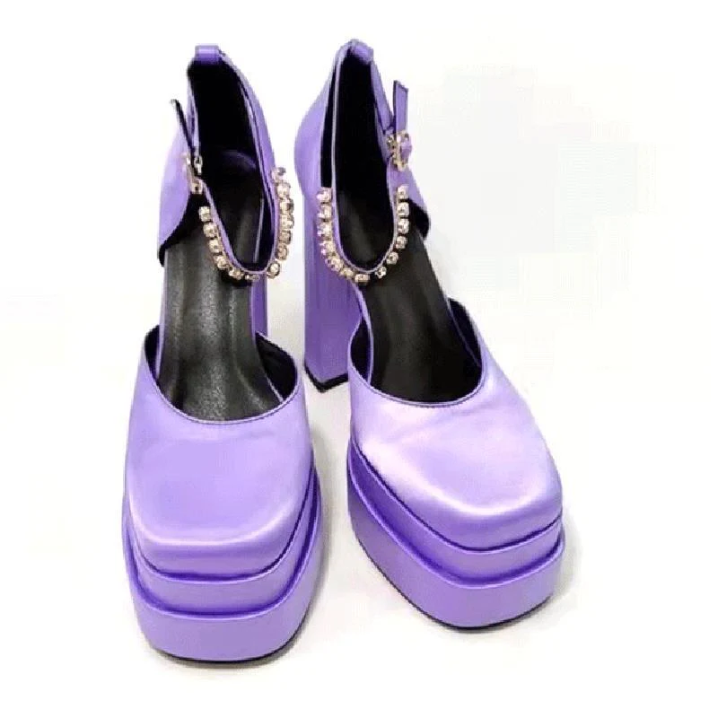 Summer Chunky Heel Hollow Sandals - Image 45