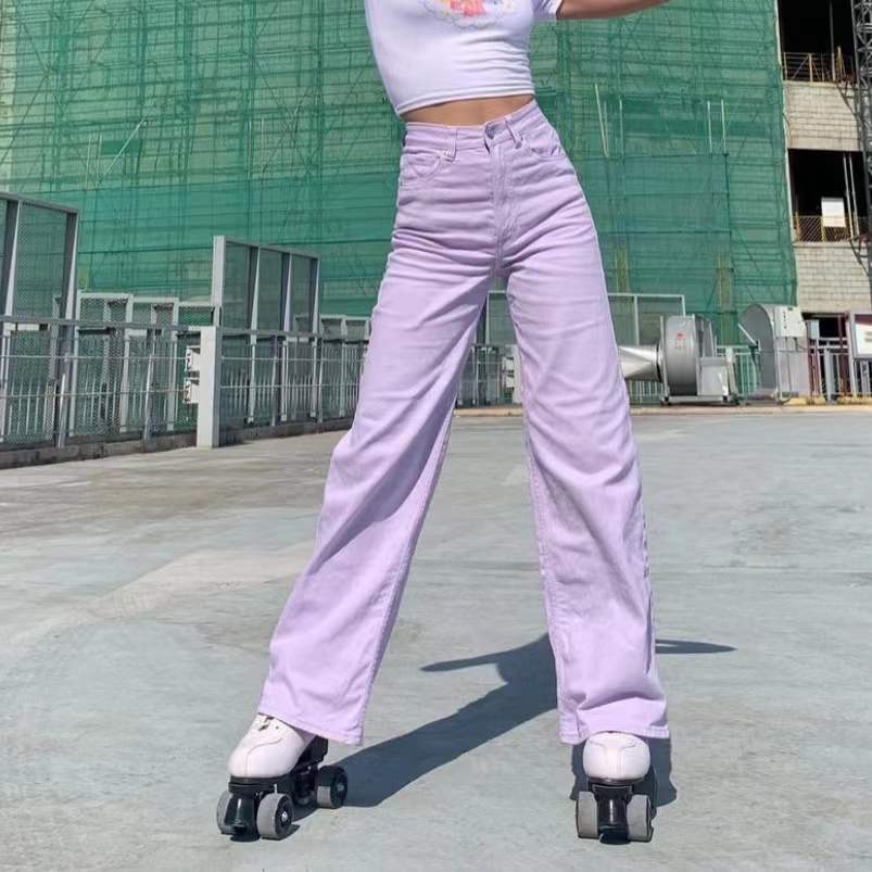 Summer Sweetness Lavender Straight Leg Jeans - Image 2