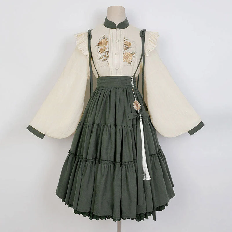 Sunflower Shirt Strap Skirt Set - Image 2