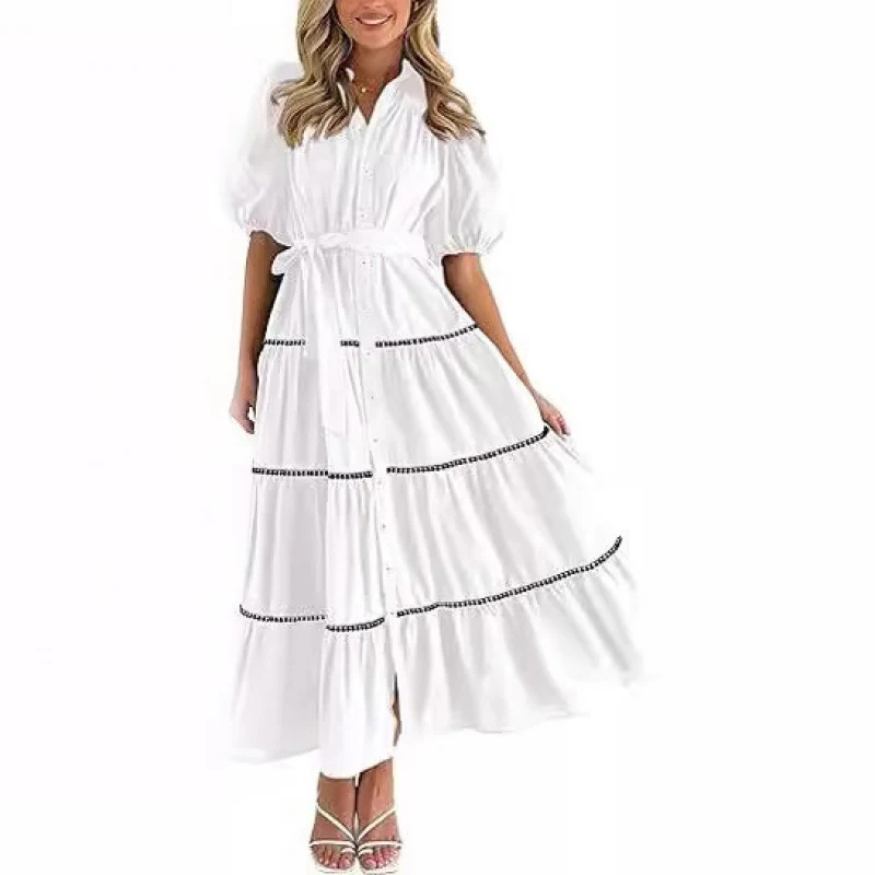 Suspender Printed Maxi V-Neck Dress - Image 7
