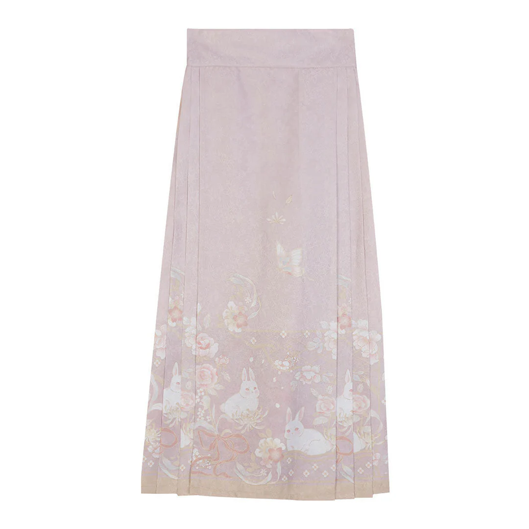 Sweet Floral Bunny Skirt Set - Image 3