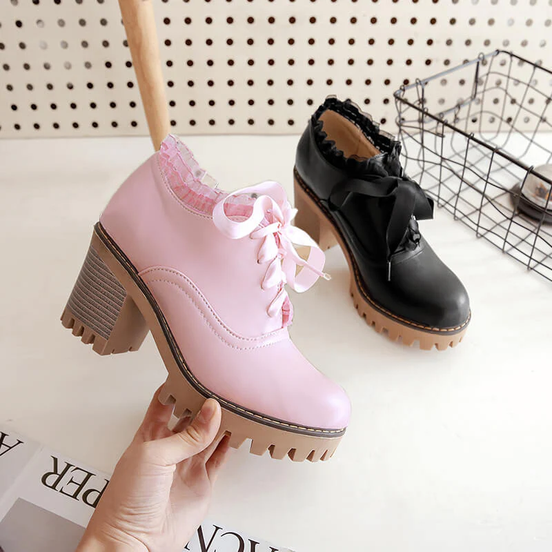 Sweet Lace Student Shoes