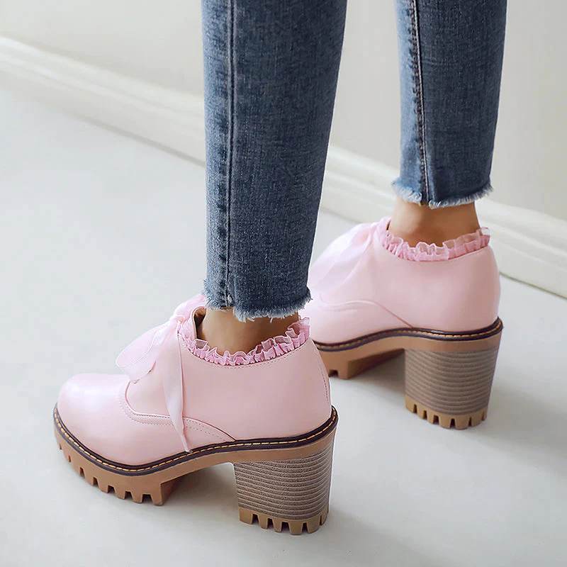 Sweet Lace Student Shoes - Image 2