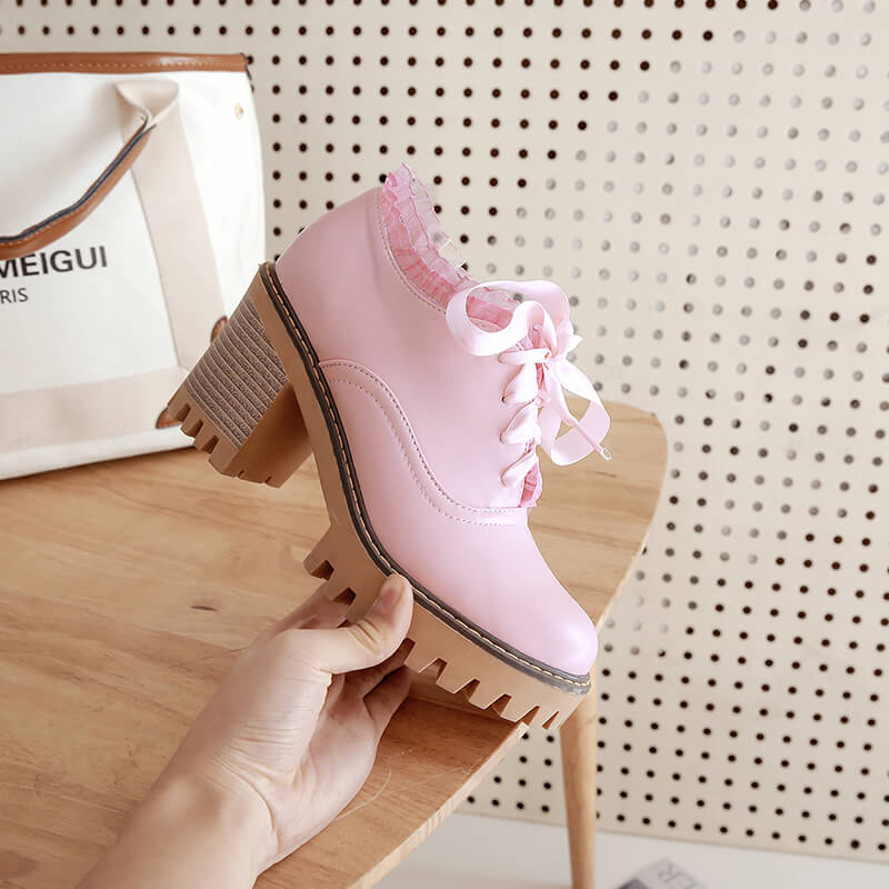 Sweet Lace Student Shoes - Image 5