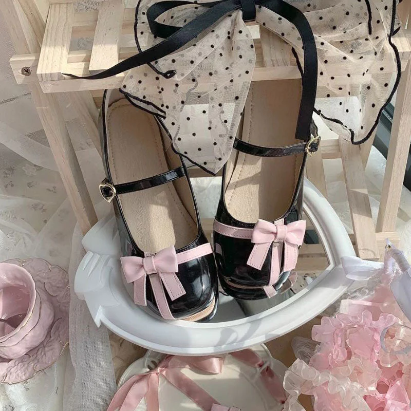 Sweet Lolita Bow Shoes - Image 4