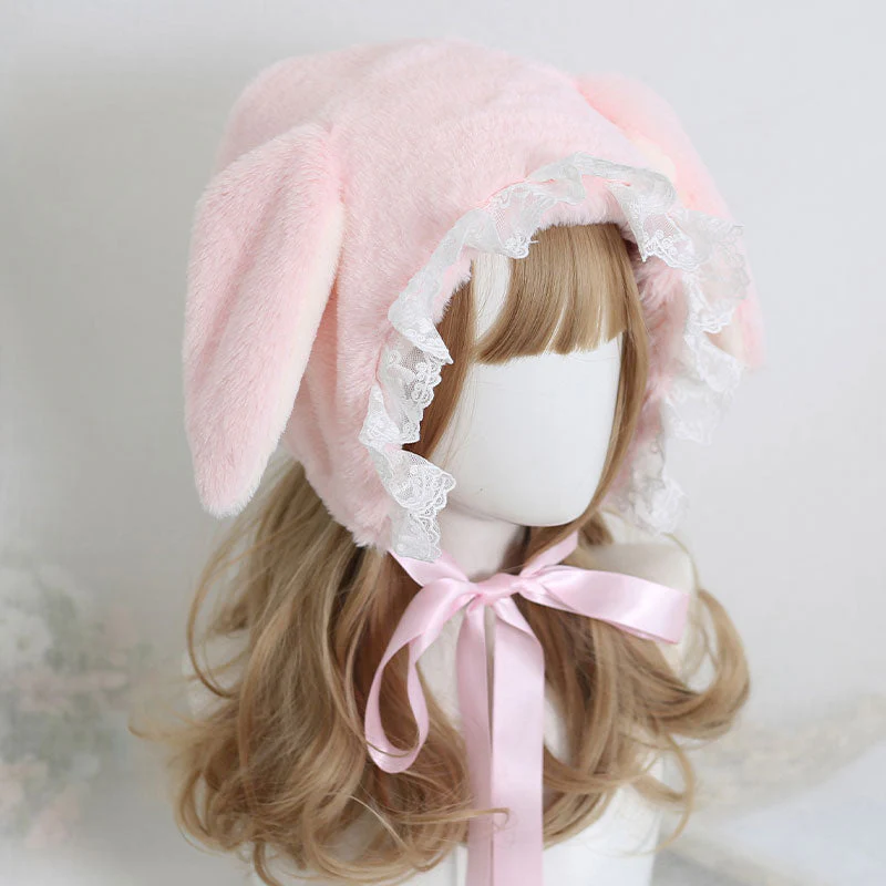 Sweet Rabbit Ear Lace Hat - Image 2
