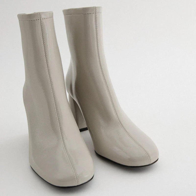 Thick heel square toe barefoot boots - Image 3
