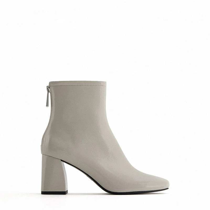 Thick heel square toe barefoot boots - Image 4