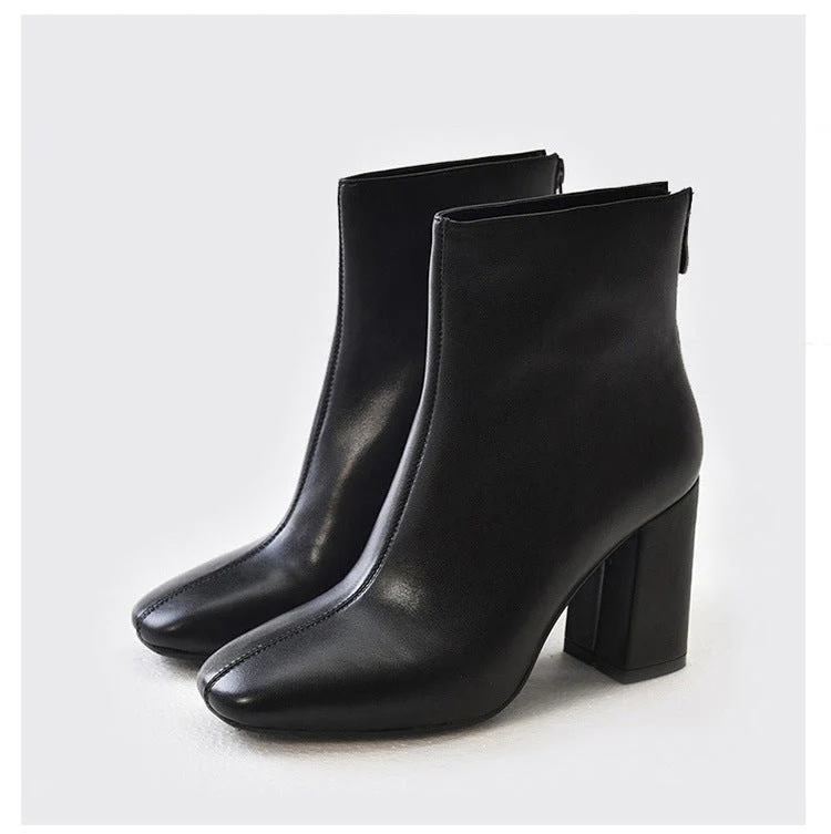 Thick heel square toe barefoot boots - Image 6