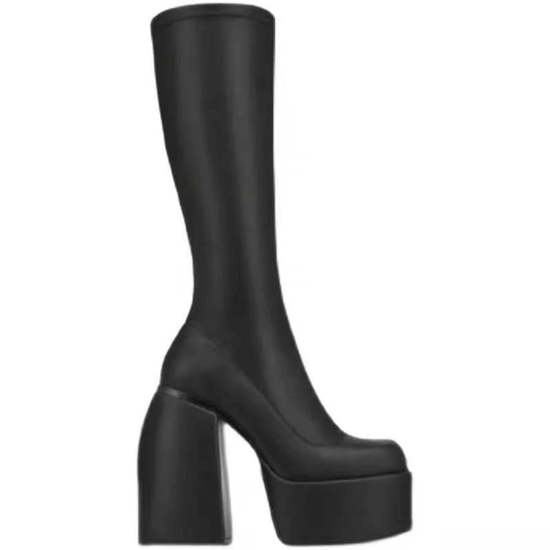 Thick Heels Chunky High Boots - Image 6